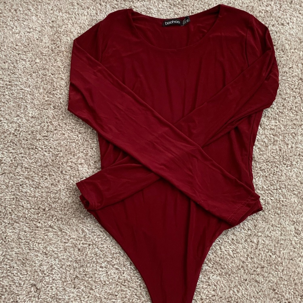 Burgundy Long Sleeved Bodysuit